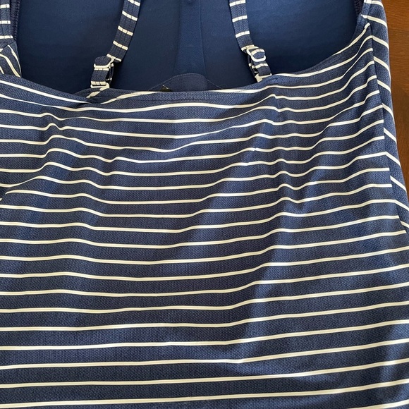 Niptuck women’s Riviera strip,Denim Joanne Tommy control size 8 swimsuit. - Picture 4 of 7